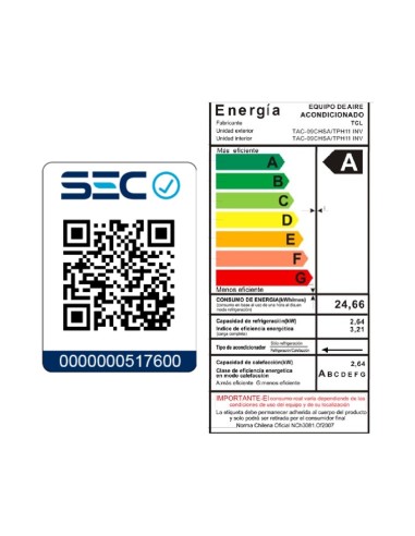 Aire Acondicionado Inverter TCL BreezeIN 09000 BTU WIFI