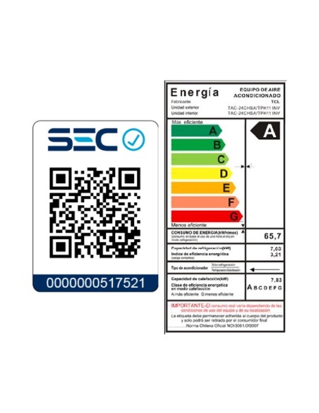 Aire Acondicionado Inverter TCL BreezeIN 24000 BTU WIFI