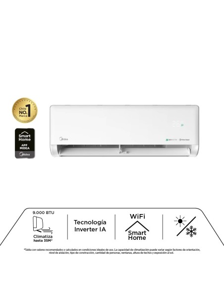 Aire Acondicionado Split Inverter EcoMaster 9000 Btu + Wifi