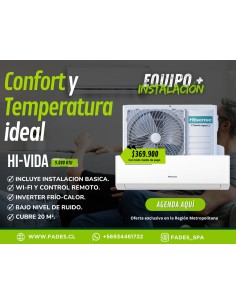 Aire Acondicionado Hisense Hi Vida 9.000 + instalación